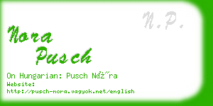 nora pusch business card